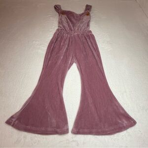 Bailey's Blossoms Pink/Purple Velvet Jumpsuit